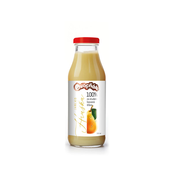 552115 Mošt ovocný jablko-hruška sklo 330 ml OVOCŇÁK-1