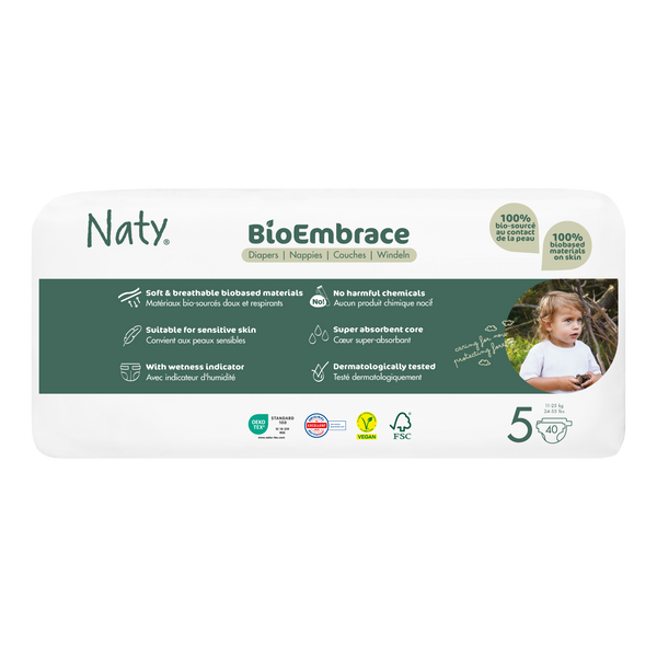 Naty BioEmbrace Ekoplenky Junior - vel. 5 (11 - 25 kg) (40 ks)