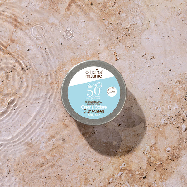 Officina Naturae Opalovací krém pro děti a citlivou pokožku SPF 50 v plechové dóze (75 ml)
