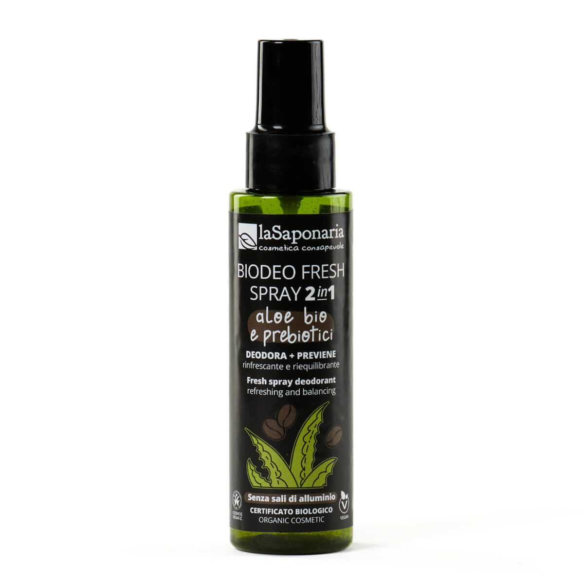 laSaponaria Pánský deodorant ve spreji s aloe vera a prebiotiky BIO (100 ml)