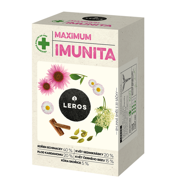 LEROS Bylinný čaj Maximum Imunita - nálev. sáčky (20 x 1,2 g)