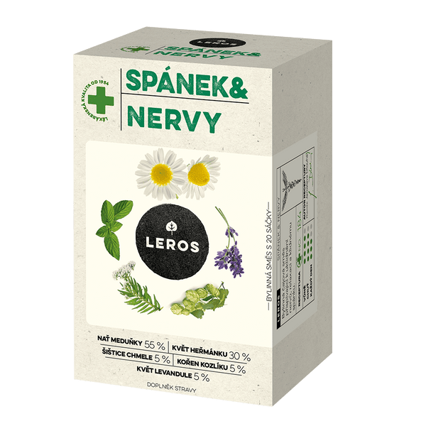 LEROS Bylinný čaj Spánek & Nervy - nálev. sáčky (20 x 1,3 g)