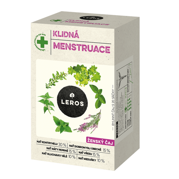 LEROS Bylinný čaj Klidná menstruace - nálev. sáčky (20 x 1,5 g)