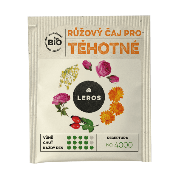 LEROS Růžový čaj pro těhotné BIO - nálev. sáčky (20 x 2 g)