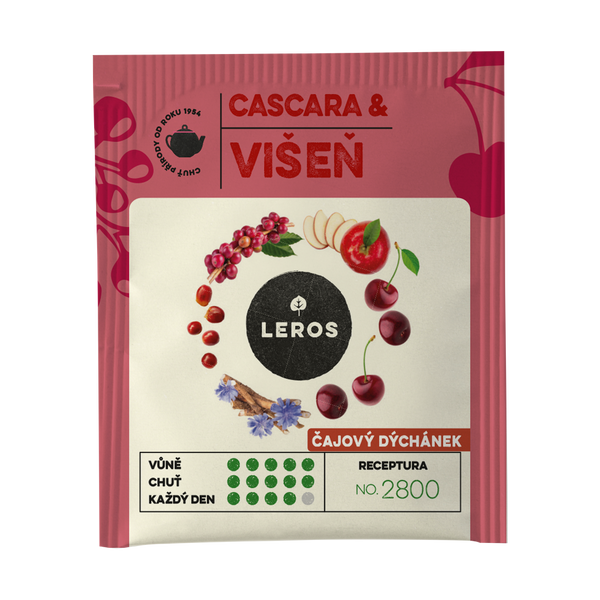 LEROS Čajový dýchánek Višeň & Cascara - nálev. sáčky (20 x 2 g)