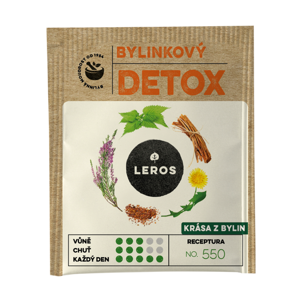 LEROS Bylinný čaj Bylinkový detox - nálev. sáčky (20 x 1,5 g)