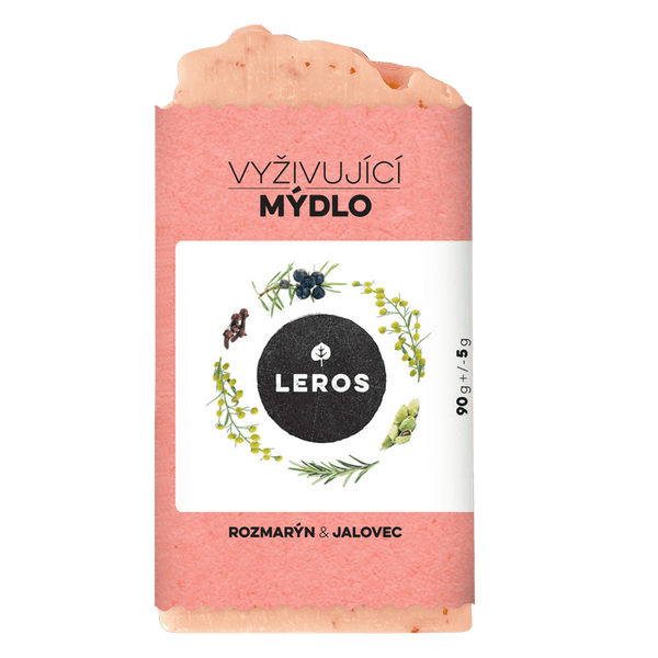 LEROS Vyživující mýdlo (90 g) - Rozmarýn & jalovec
