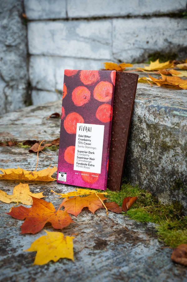 Vivani Čokoláda hořká s brusinkami BIO (80 g)