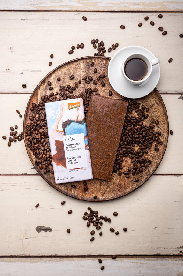 Vivani Čokoláda mléčná Espresso Milk 38 % BIO (90 g)
