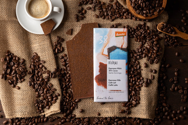 Vivani Čokoláda mléčná Espresso Milk 38 % BIO (90 g)