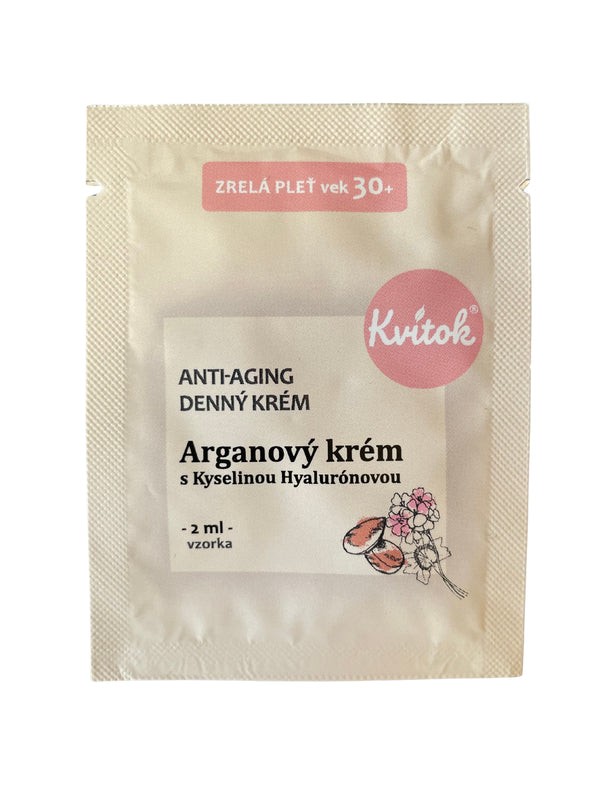 Kvitok Denní arganový krém pro zralou pleť 30+ - vzorek (2 ml)