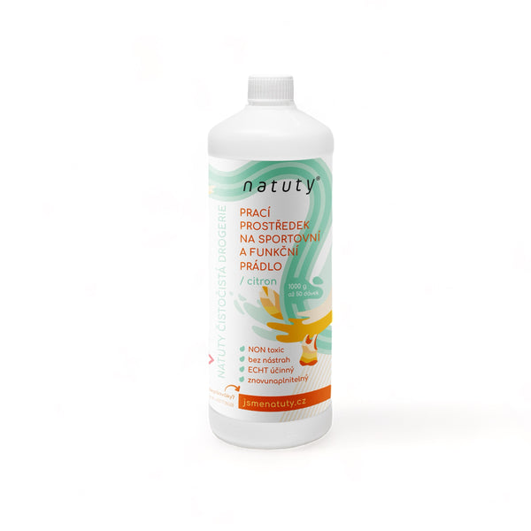 Natuty Prací prostředek na sportovní a funkční prádlo s vůní citronu (1 l)