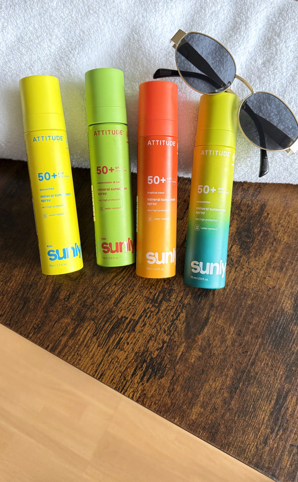 Attitude Dětské opalovací mléko ve spreji SPF 50 - meloun & kokos (75 ml)