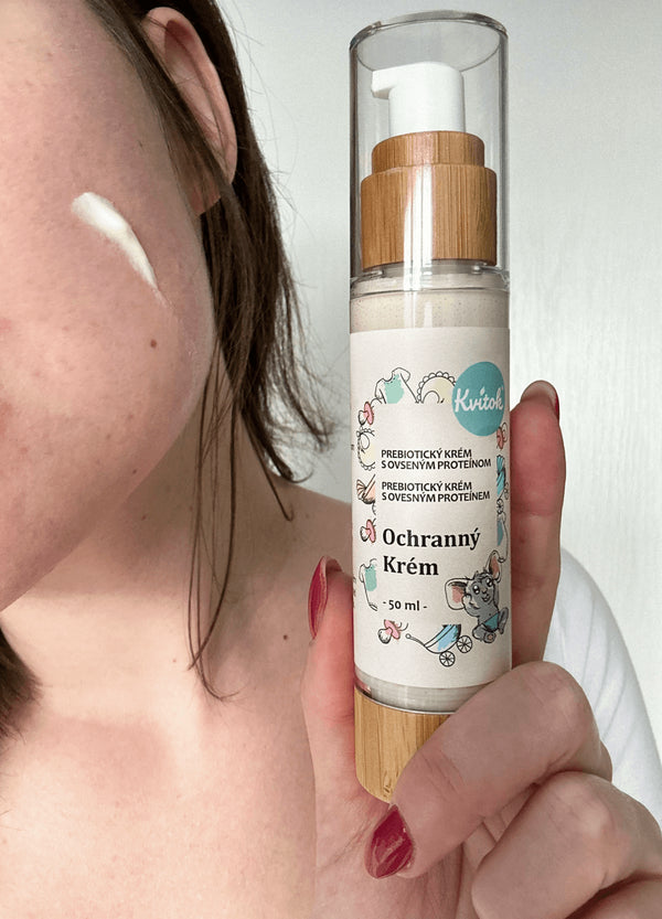 Kvitok Dětský prebiotický ochranný krém - celotělový s ovesným proteinem - vzorek (2 ml)