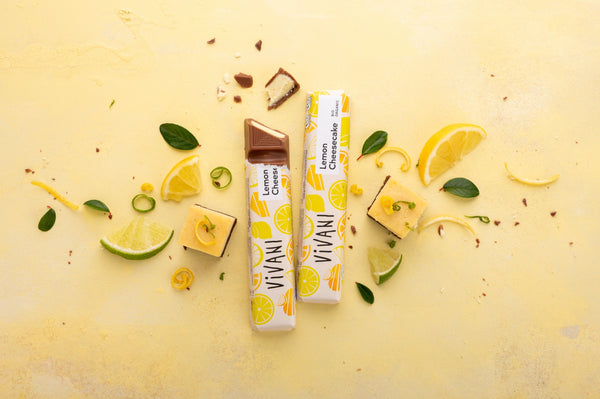 Vivani Tyčinka mléčná čokoláda Lemon Cheesecake BIO (40 g)