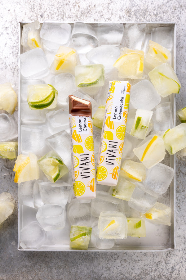 Vivani Tyčinka mléčná čokoláda Lemon Cheesecake BIO (40 g)