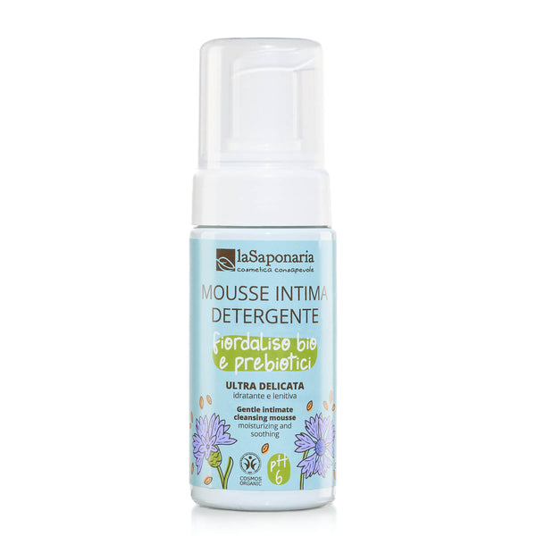 laSaponaria Intimní mycí pěna s chrpou & prebiotiky BIO (100 ml)