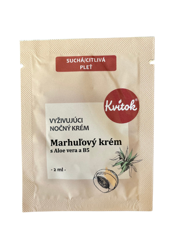 Kvitok Noční meruňkový krém pro citlivou pleť - vzorek (2 ml)