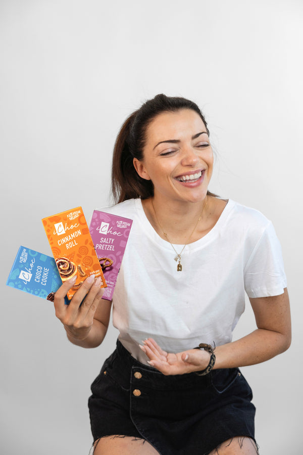 iChoc Tabulka kakaová vegan cookie BIO (80 g)