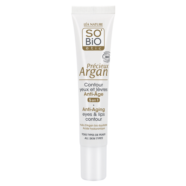 SO’BiO étic Anti-Age Precieux Argan Krém na okolí očí a rtů BIO (15 ml)