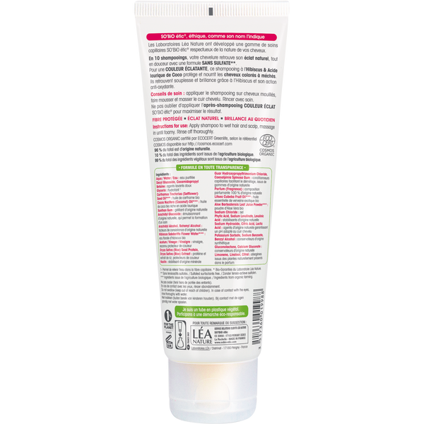 SO’BiO étic Šampon pro barvené a melírované vlasy s ibiškem BIO (250 ml)