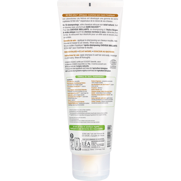 SO’BiO étic Šampon argan pro lesk - pro normální až suché vlasy BIO (250 ml)