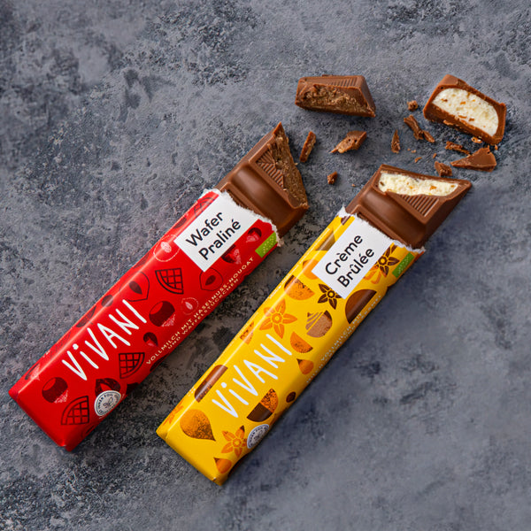 Vivani Tyčinka mléčná čokoláda nugát-oplatka BIO (40 g)
