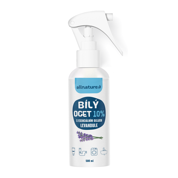 Allnature Bílý ocet sprej 10% s vůní levandule