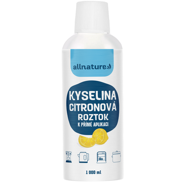 Allnature Kyselina citronová - roztok (1 l)