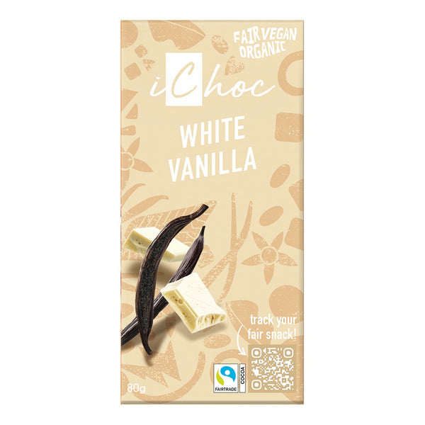 iChoc Tabulka bílá s vanilkou BIO (80 g)
