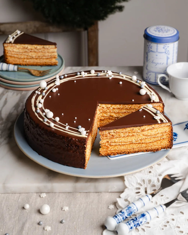 Baumkuchen s hořkou čokoládou