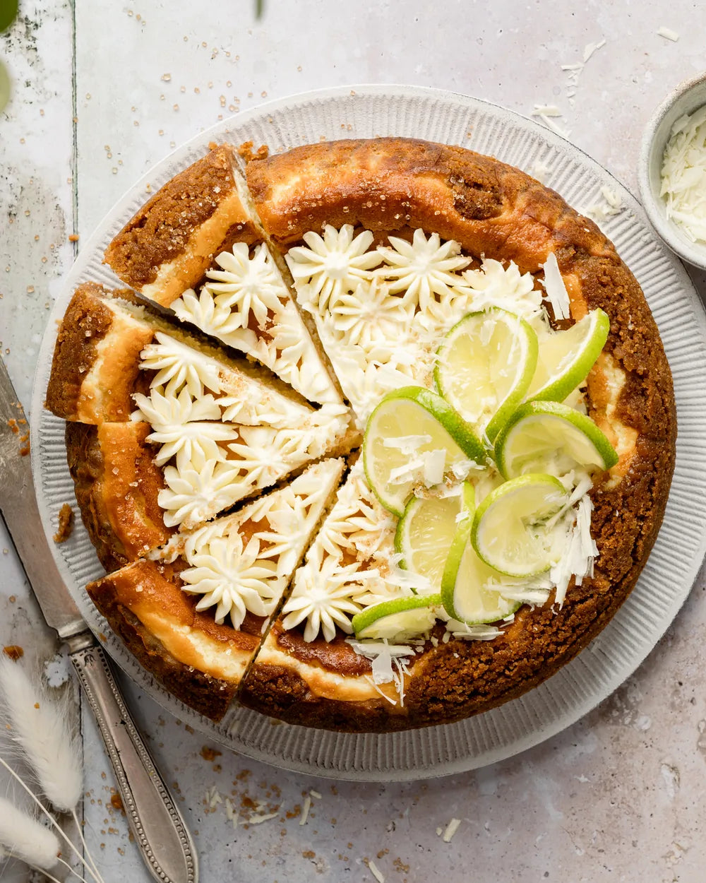 Cheesecake s bílou čokoládou a limetkou
