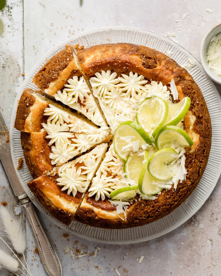 Cheesecake s bílou čokoládou a limetkou