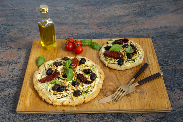 Cizrnová mini pizza s cuketou