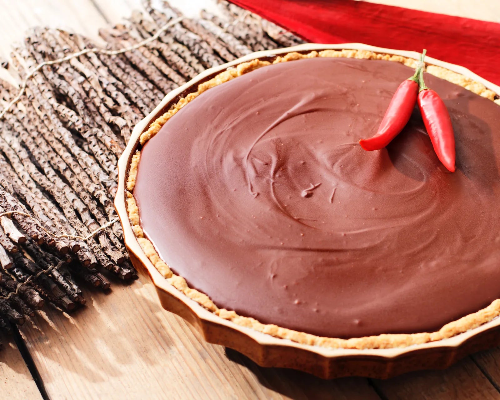 Čokoládovo-chilli tarta