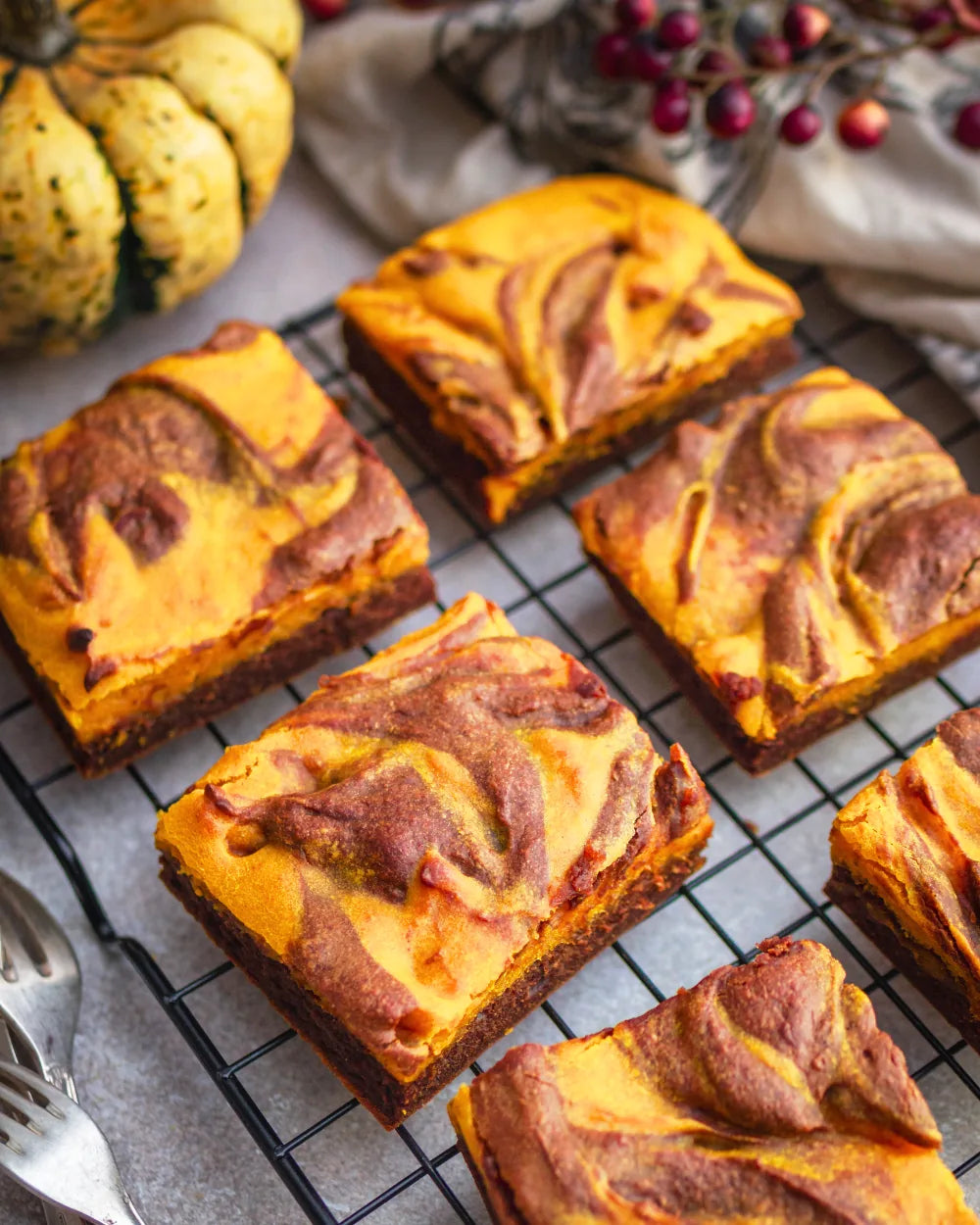 Dýňové brownies s čokoládovým swirlem