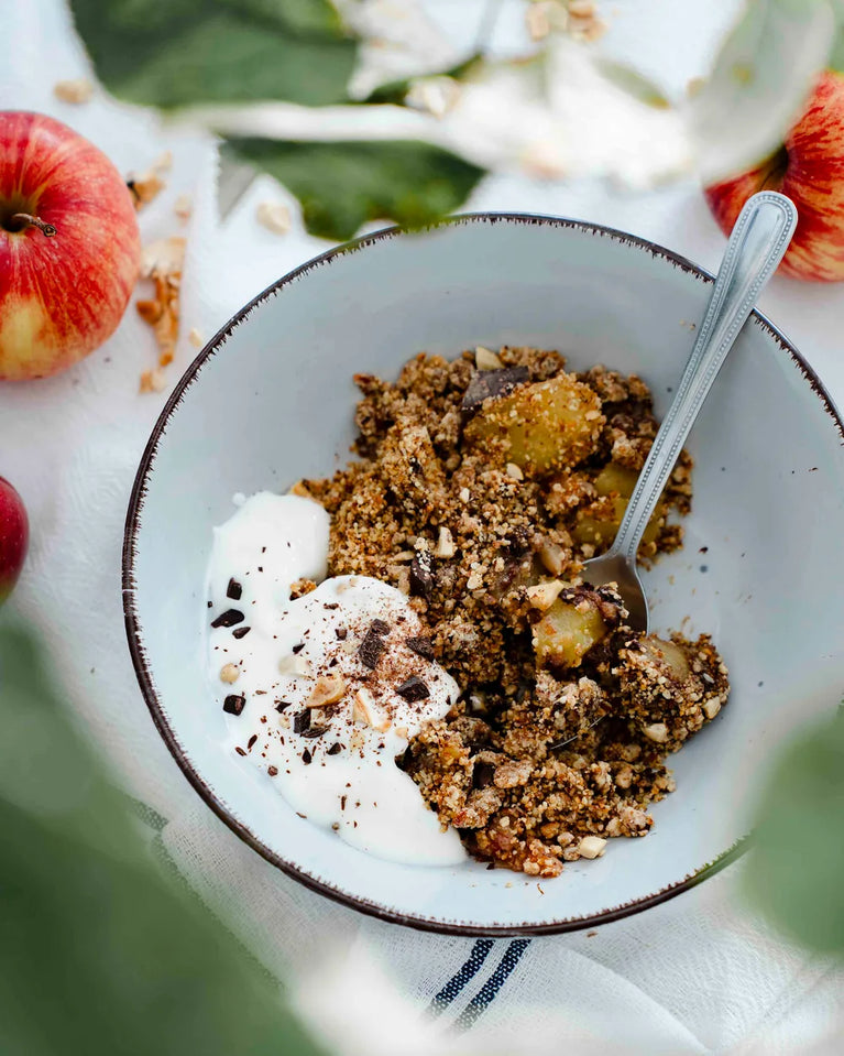 Jablečný crumble s čokoládou