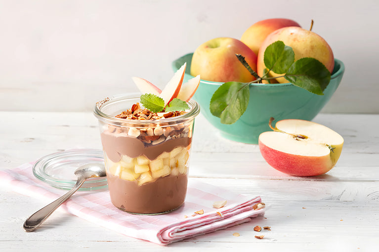 Jablkovo-čokoládový trifle