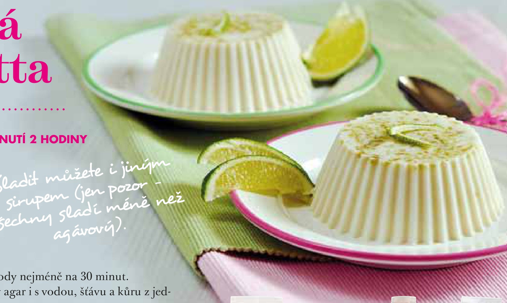 Limetková panna cotta