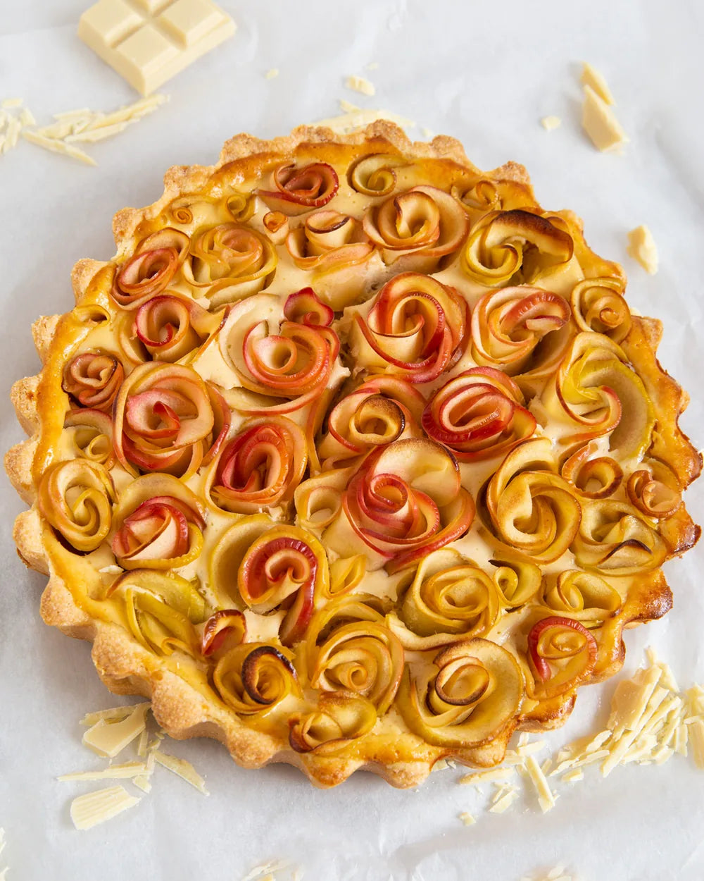 Tarta s jablečnými růžičkami