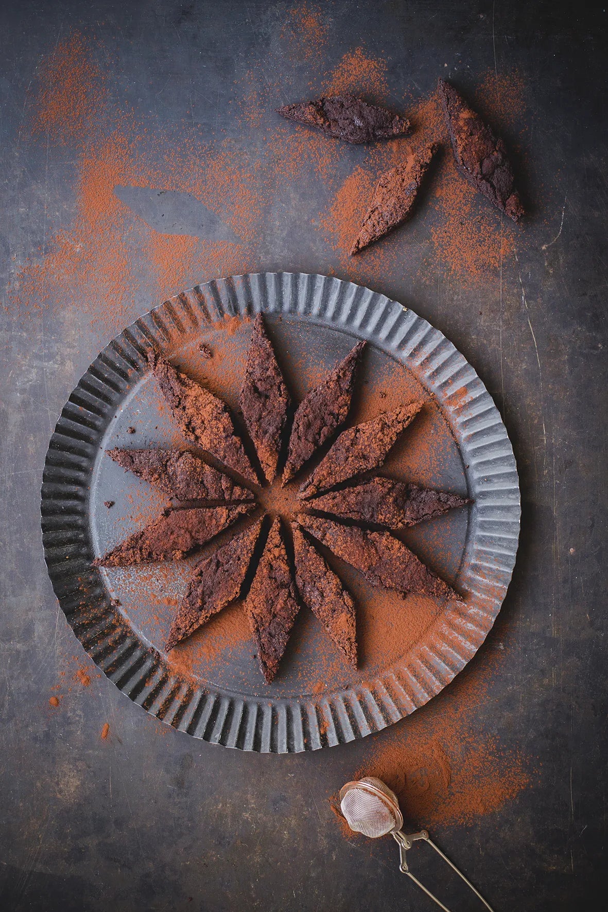 Vánoční espresso brownie kosočtverečky