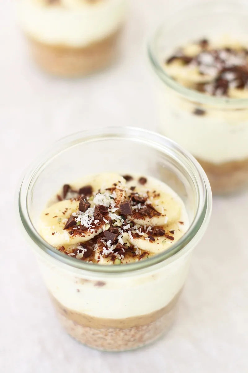 Zdravý banoffee pie ve sklenici