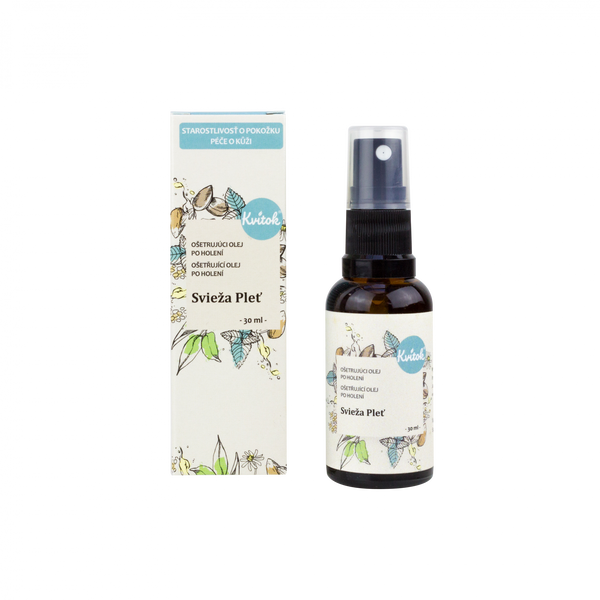 Kvitok Uklidňující olej po holení Svěží pleť (30 ml)
