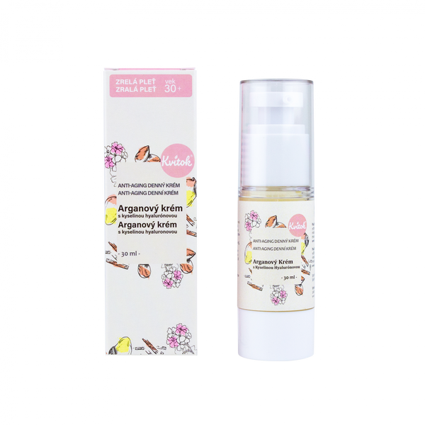 Kvitok Denní arganový krém pro zralou pleť 30+ (30 ml)