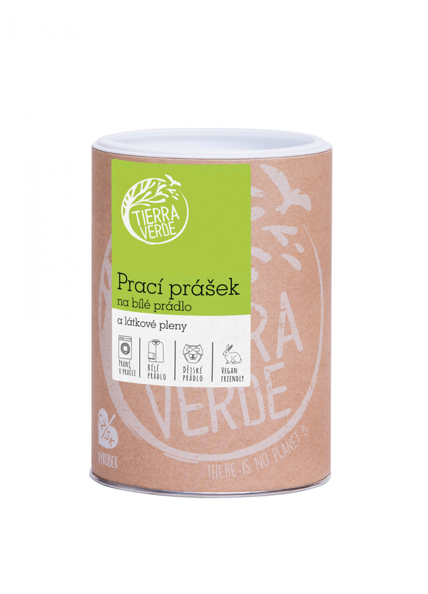 Tierra Verde Prací prášek na bílé prádlo a látkové pleny
