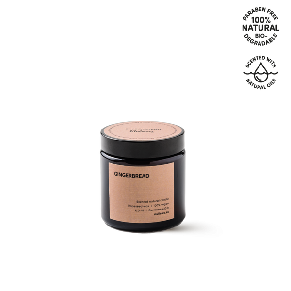 Mulieres Vonná svíčka ve skle - perník (120 ml)