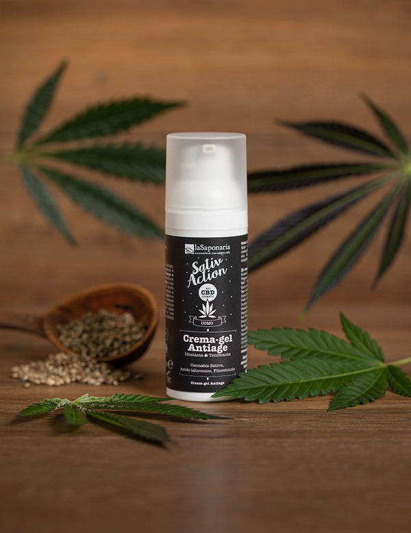 laSaponaria Pánský gel-krém Antiage s konopným extraktem BIO (50 ml)